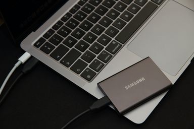 Disque externe connecté à un MacBook Pro